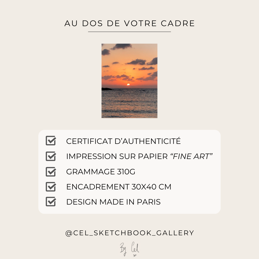 Biarritz sunset - Tirage photo